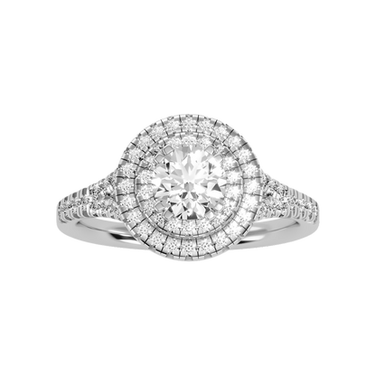Doiet Classic Halo Diamond Engagement Ring