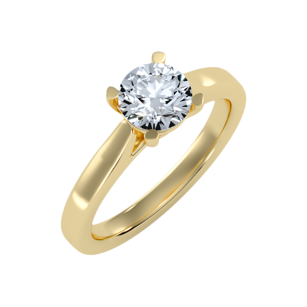 Doux Classic Solitaire Ring-Color_Yellow-Gold