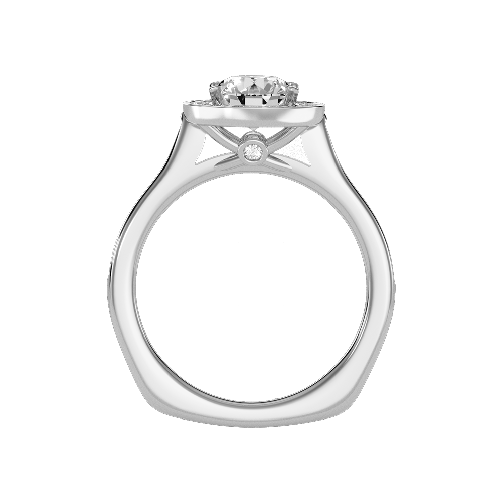 Vintage Classic Halo Diamond Engagement Ring