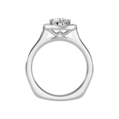 Vintage Classic Halo Diamond Engagement Ring