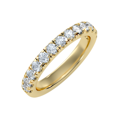 Effervescent Half Eternity Wedding Band-Color_Yellow-Gold