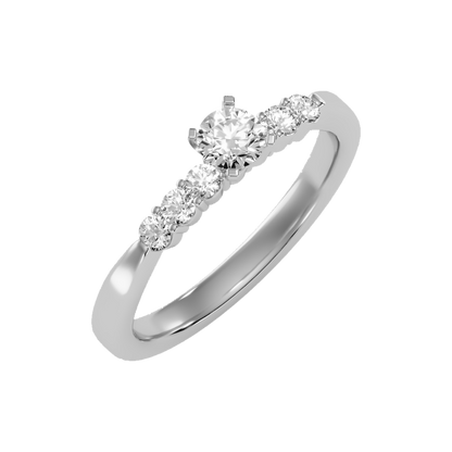 Charming Solitaire Ring-Color_White-Gold