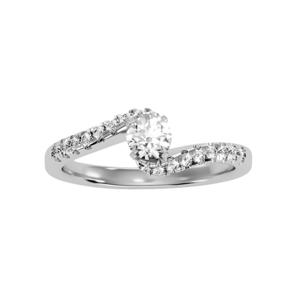 Appealing Solitaire Ring-Color_White-Gold