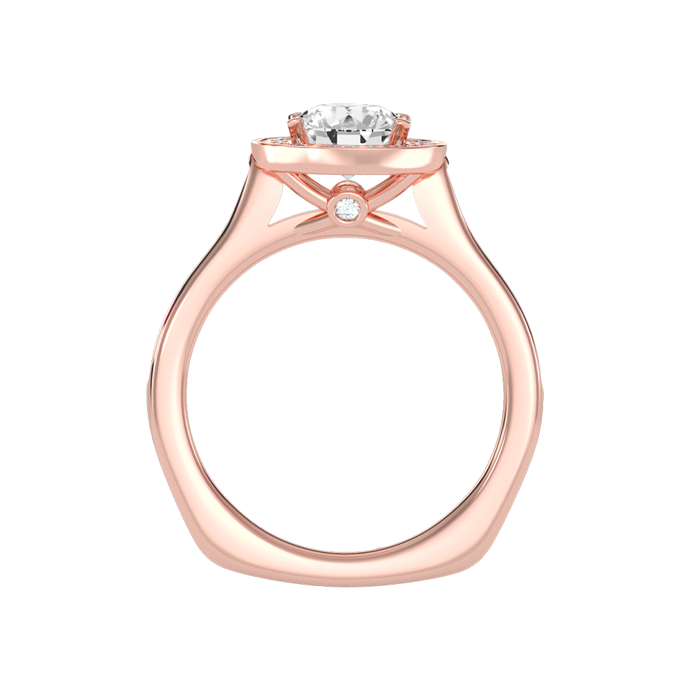 Vintage Classic Halo Diamond Engagement Ring