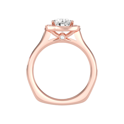 Vintage Classic Halo Diamond Engagement Ring