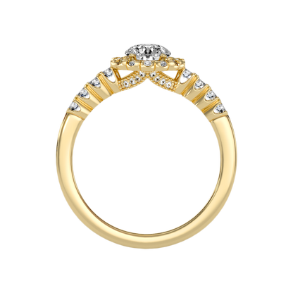 Kallos Classic Halo Diamond Engagement Ring