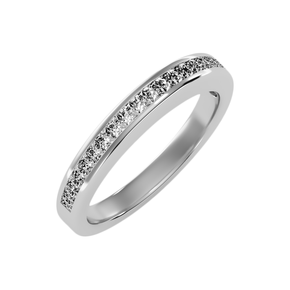 Wew Half Eternity Band-Color_White-Gold