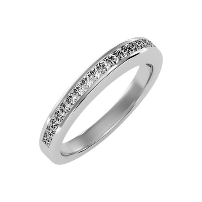 Wew Half Eternity Band-Color_White-Gold