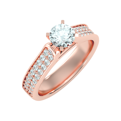 Unique Solitaire Ring-Color_Rose-Gold