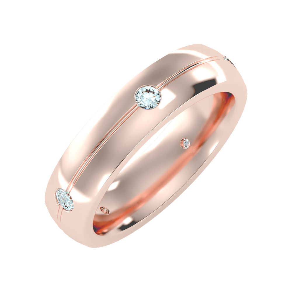 Phoenix Men's Broad Band Ring-Color_Rose-Gold