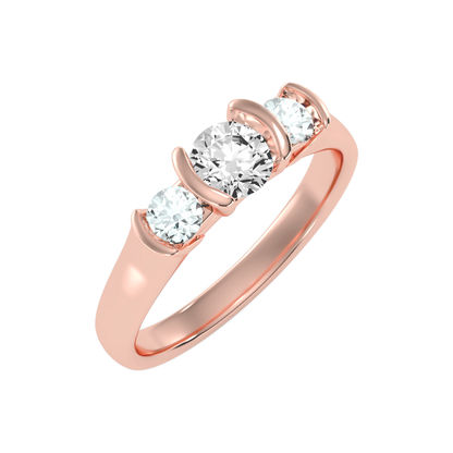 The Stylish Three Stone Ring