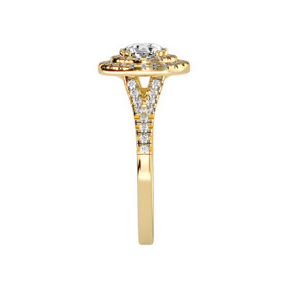 Doiet Classic Halo Diamond Engagement Ring