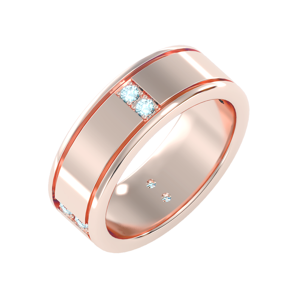 Ravishing Men's Broad Band Ring-Color_Rose-Gold