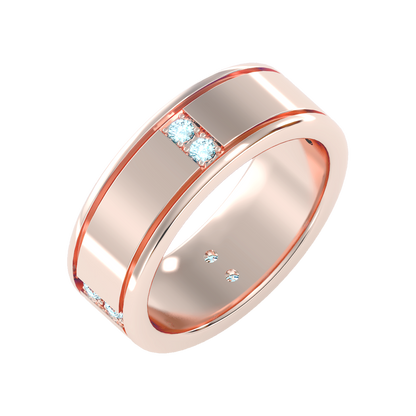 Ravishing Men's Broad Band Ring-Color_Rose-Gold