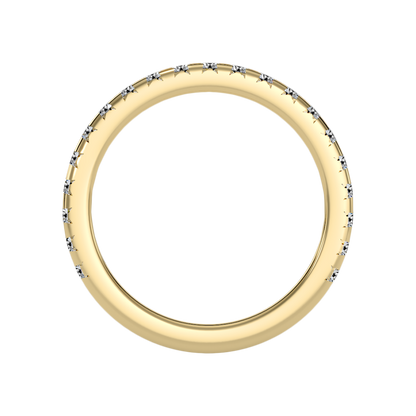 Lively Half Eternity Wedding Band