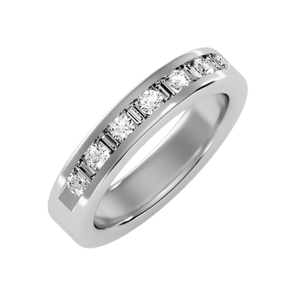 Frangtic Half Eternity Band-Color_White-Gold