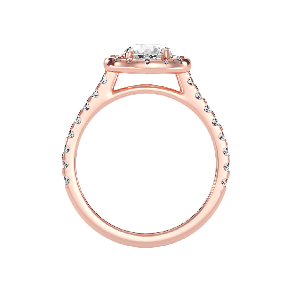 Fiminiace Classic Halo Diamond Engagement Ring