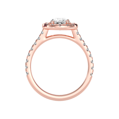Fiminiace Classic Halo Diamond Engagement Ring