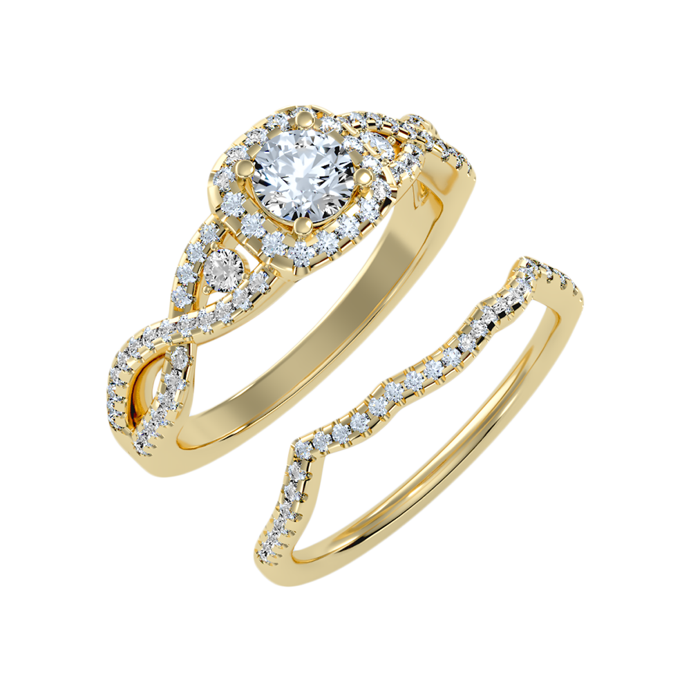 Seqqen Bridal Ring Set-Color_Yellow-Gold