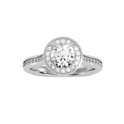 Vintage Classic Halo Diamond Engagement Ring