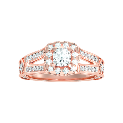 Gilded Solitaire Ring