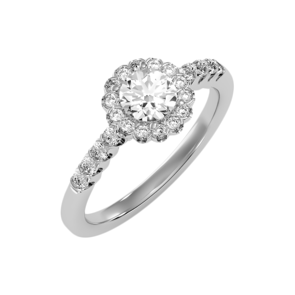 Kallos Classic Halo Diamond Engagement Ring