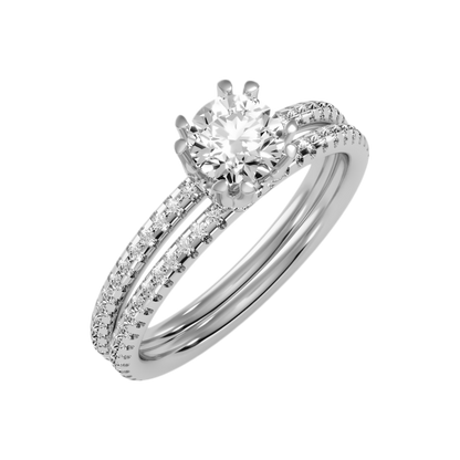 Cascabel Solitaire Ring-Color_White-Gold