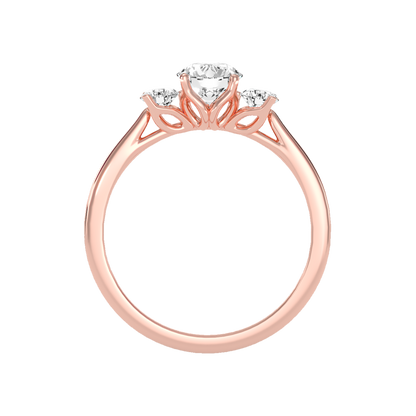 Ebullience Three Stone Diamond Engagement Ring