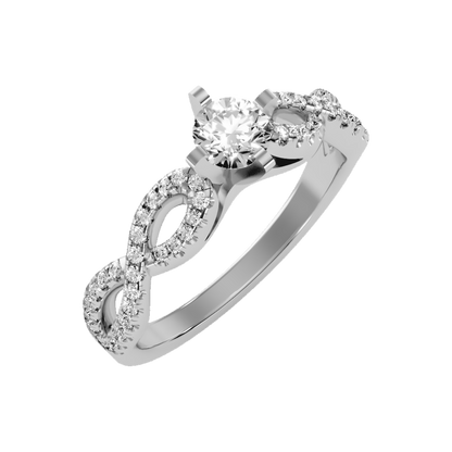 Amazing Solitaire Ring-Color_White-Gold