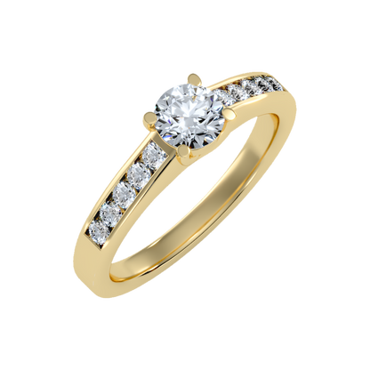 Stunning Solitaire Ring-Color_Yellow-Gold