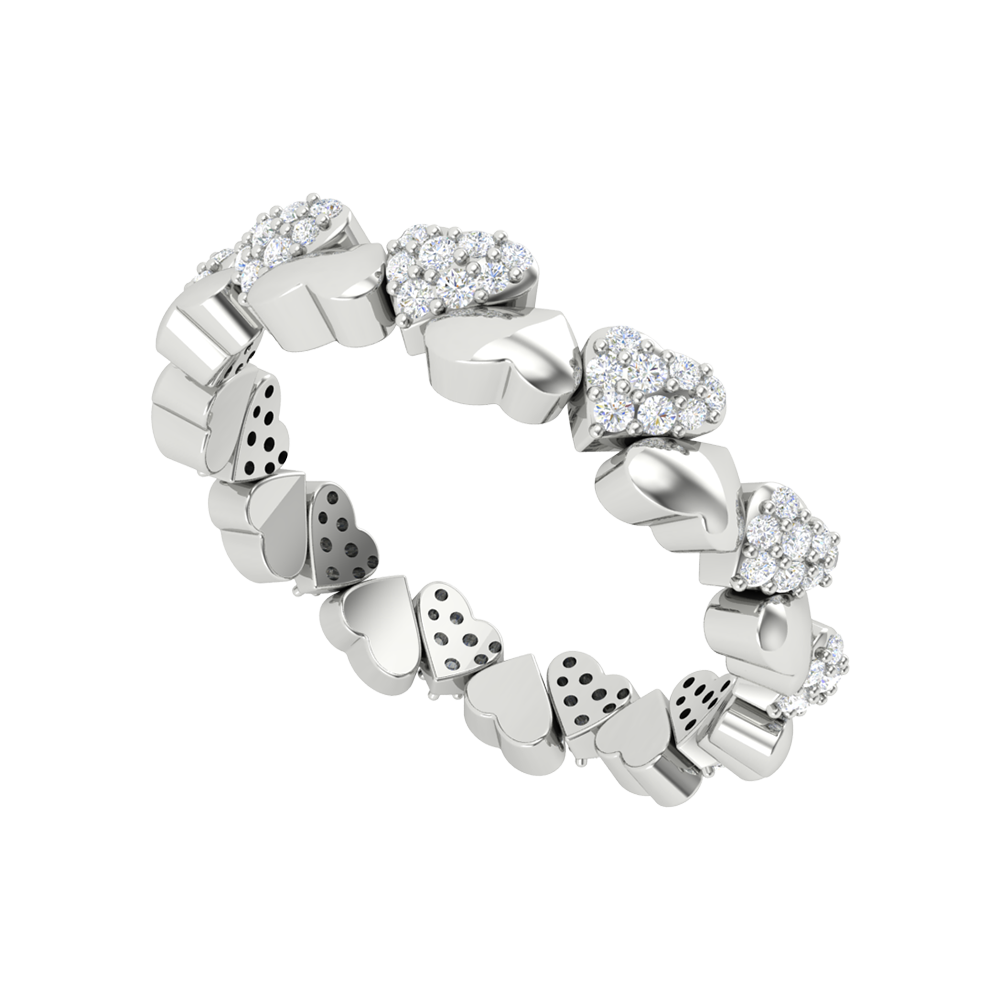 Coralie Heart Ring-Color_White-Gold
