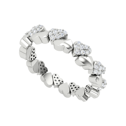 Coralie Heart Ring-Color_White-Gold