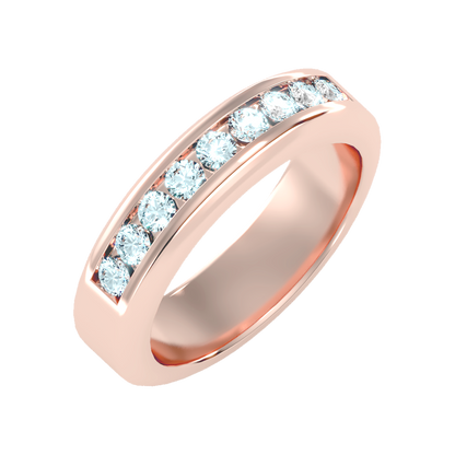 Supreme Men's Broad Band Ring-Color_Rose-Gold