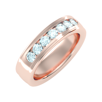 Apex Men's Broad Band Ring-Color_Rose-Gold