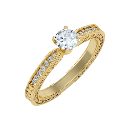 Beauteous Solitaire Ring-Color_Yellow-Gold