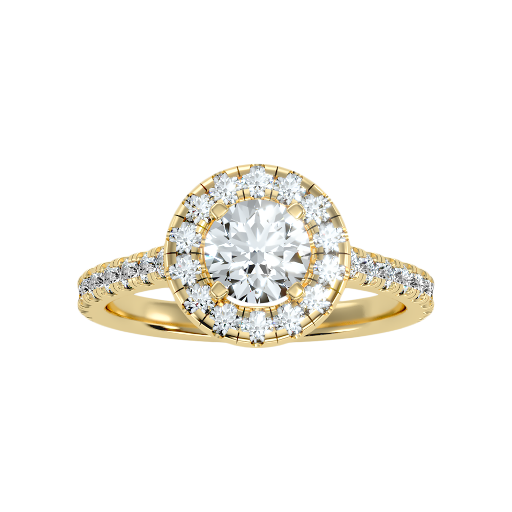Fiminiace Classic Halo Diamond Engagement Ring