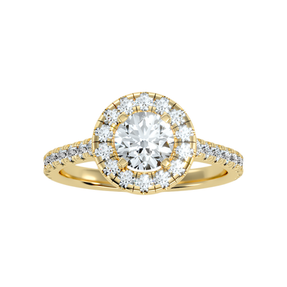 Fiminiace Classic Halo Diamond Engagement Ring
