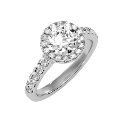 Dreamy Classic Halo Diamond Engagement Ring