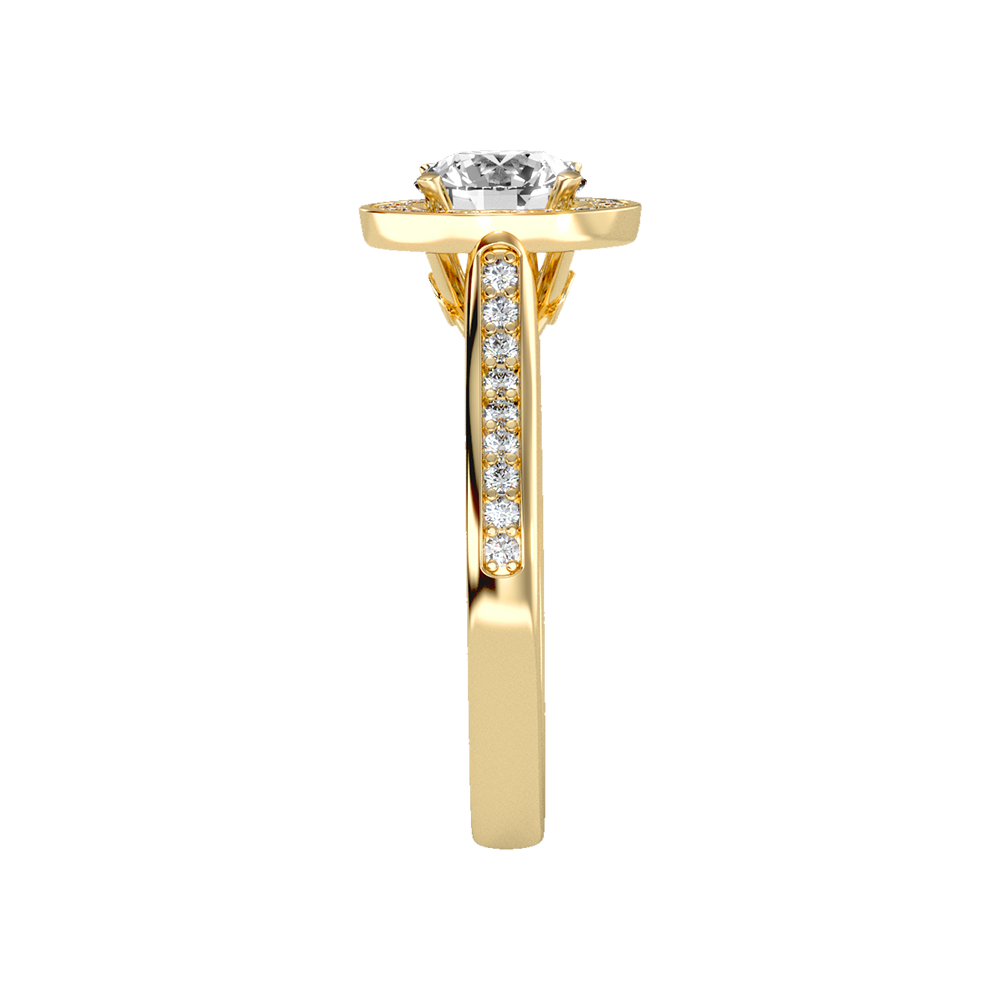 Vintage Classic Halo Diamond Engagement Ring