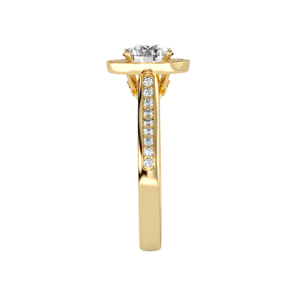 Vintage Classic Halo Diamond Engagement Ring