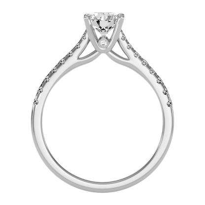 The Fortunate Solitaire Ring-Color_White-Gold