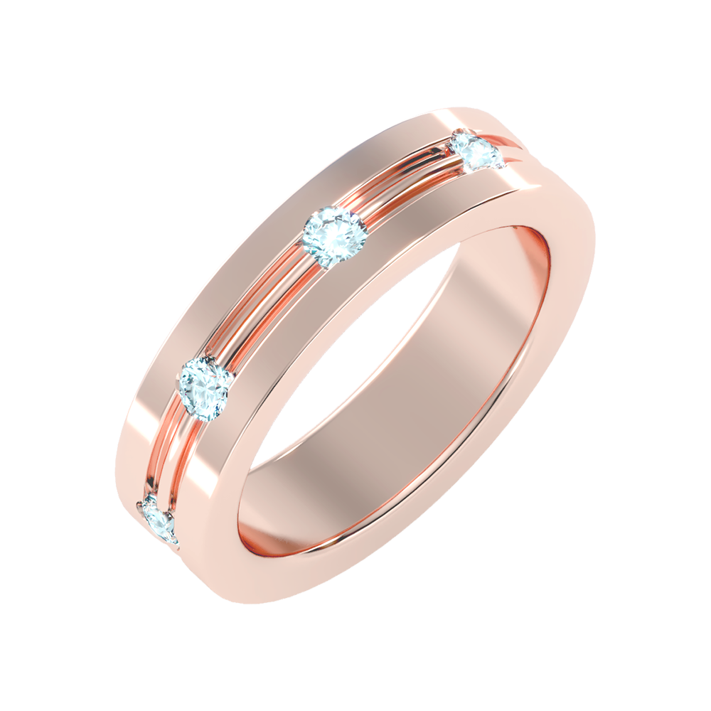 Zenith Men's Broad Band Ring-Color_Rose-Gold