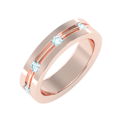 Zenith Men's Broad Band Ring-Color_Rose-Gold