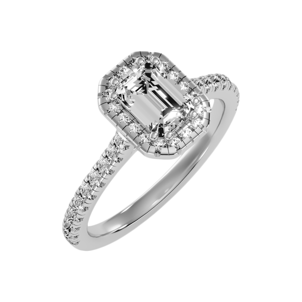 Extraordinary Diamond Halo Engagement Ring