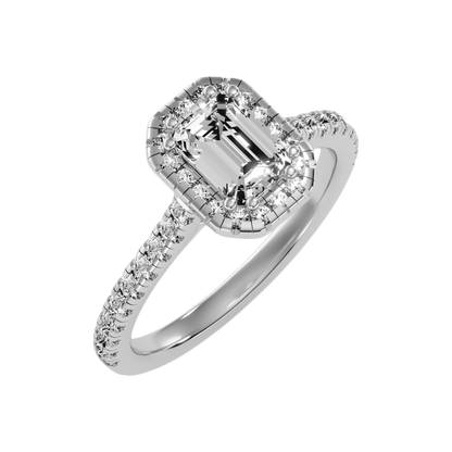 Extraordinary Diamond Halo Engagement Ring