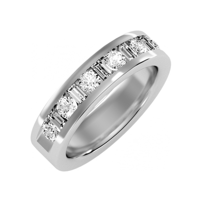 Light Hearted Half Eternity Ring