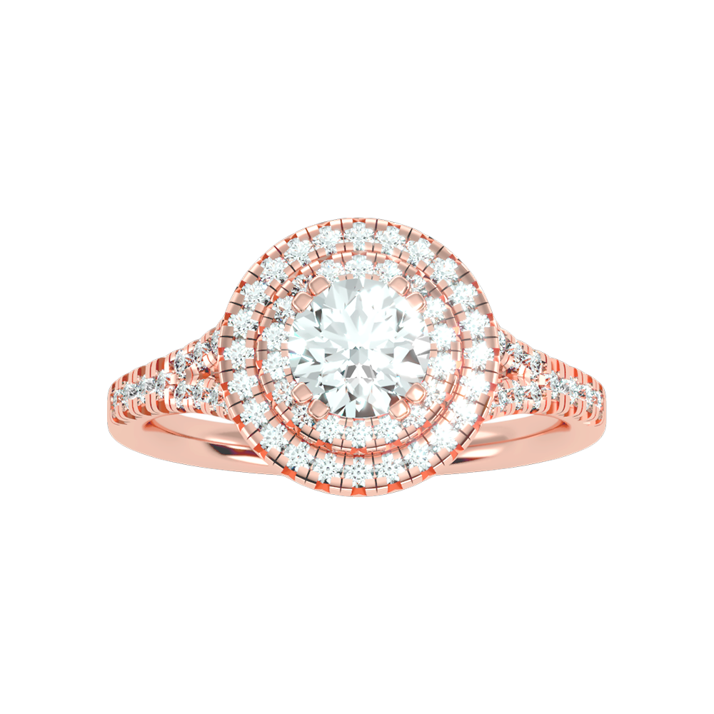 Doiet Classic Halo Diamond Engagement Ring