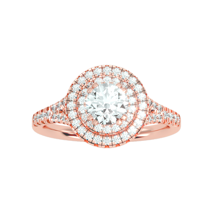 Doiet Classic Halo Diamond Engagement Ring