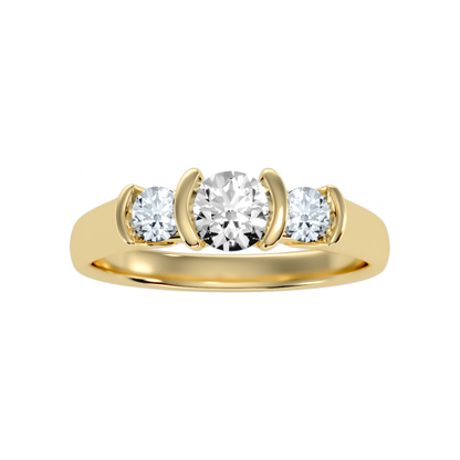 The Stylish Three Stone Ring