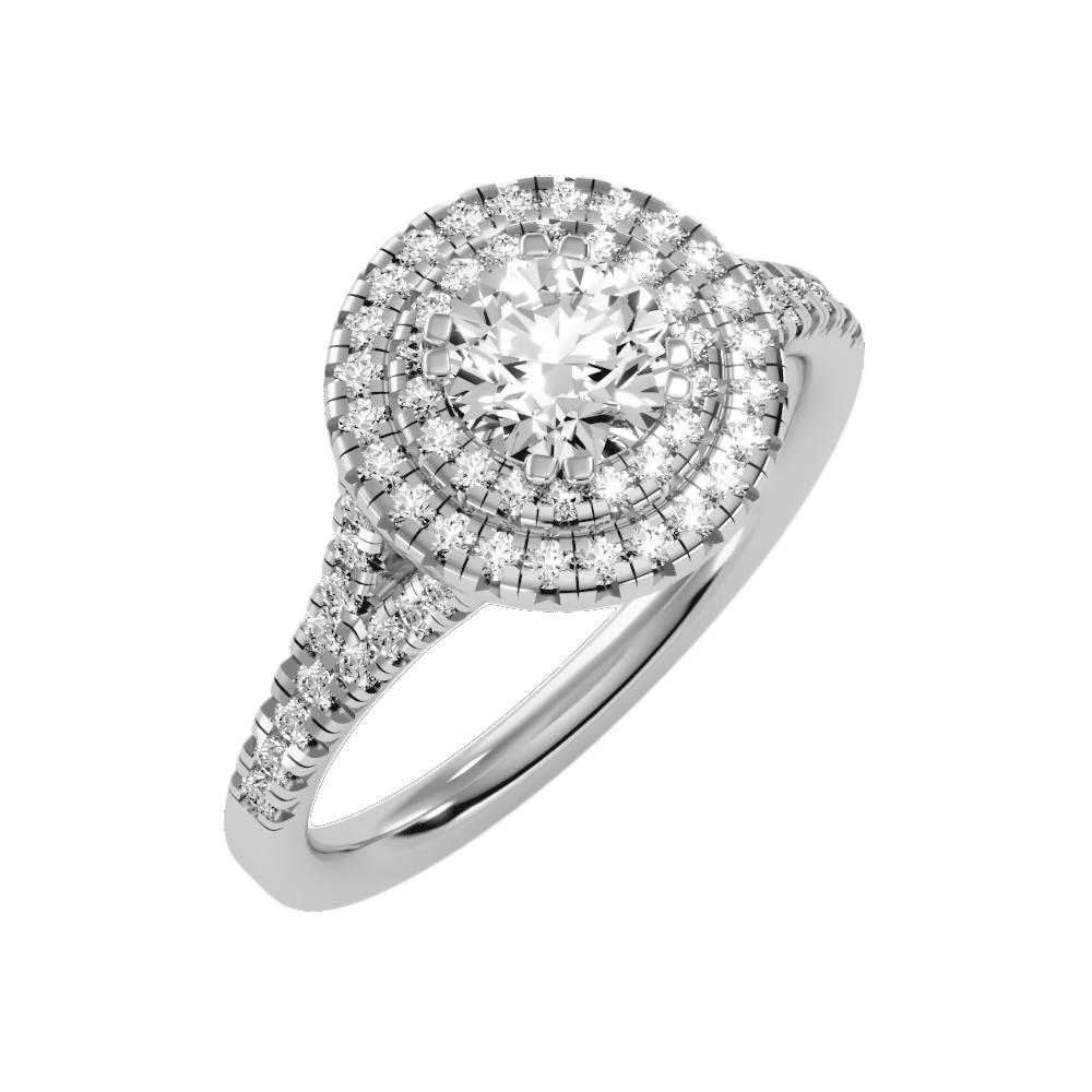 Doiet Classic Halo Diamond Engagement Ring